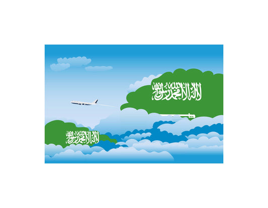 Saudi Arabia Day Clouds Canvas Print Framed