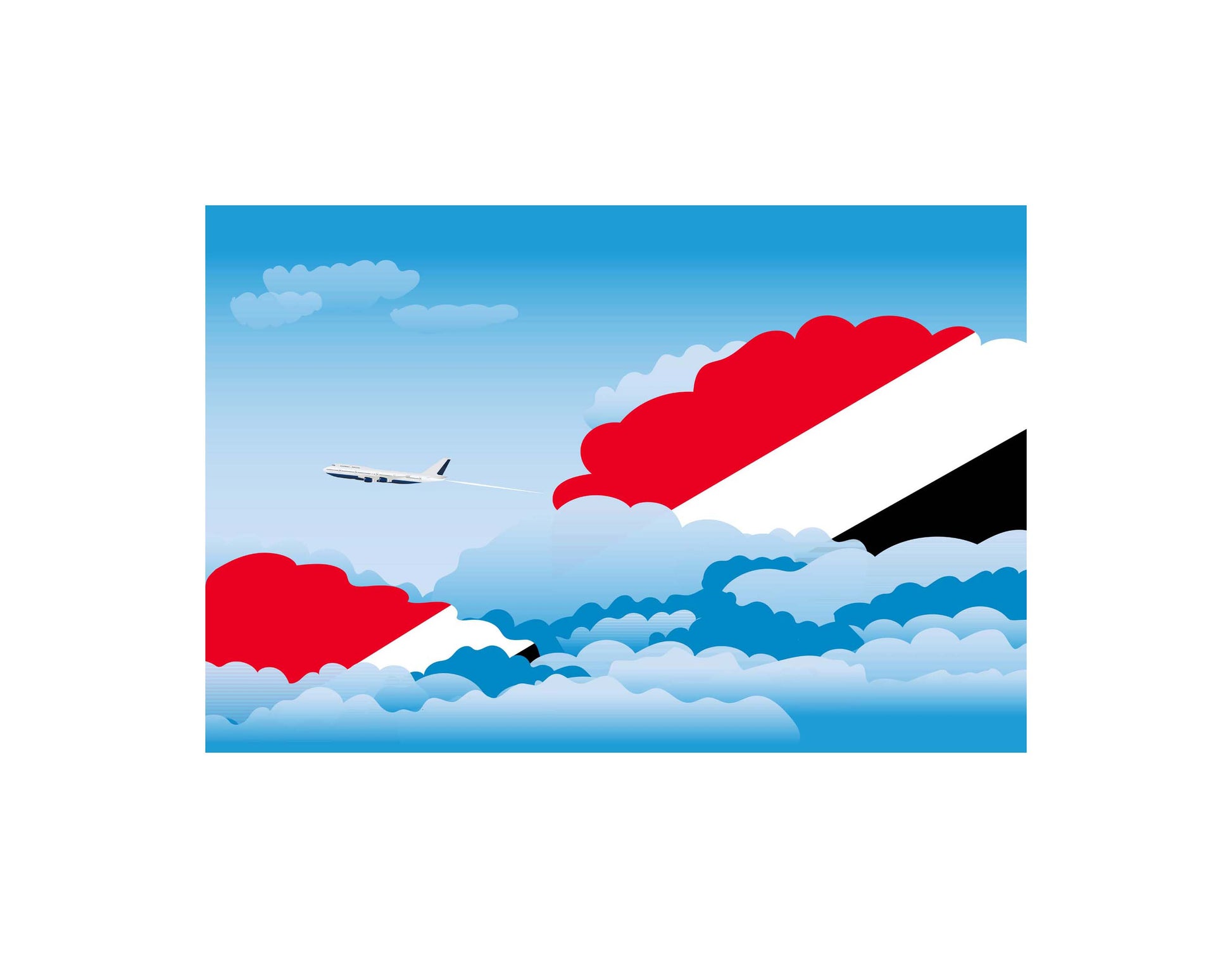 Sealand Principality of Day Clouds Canvas Print Framed