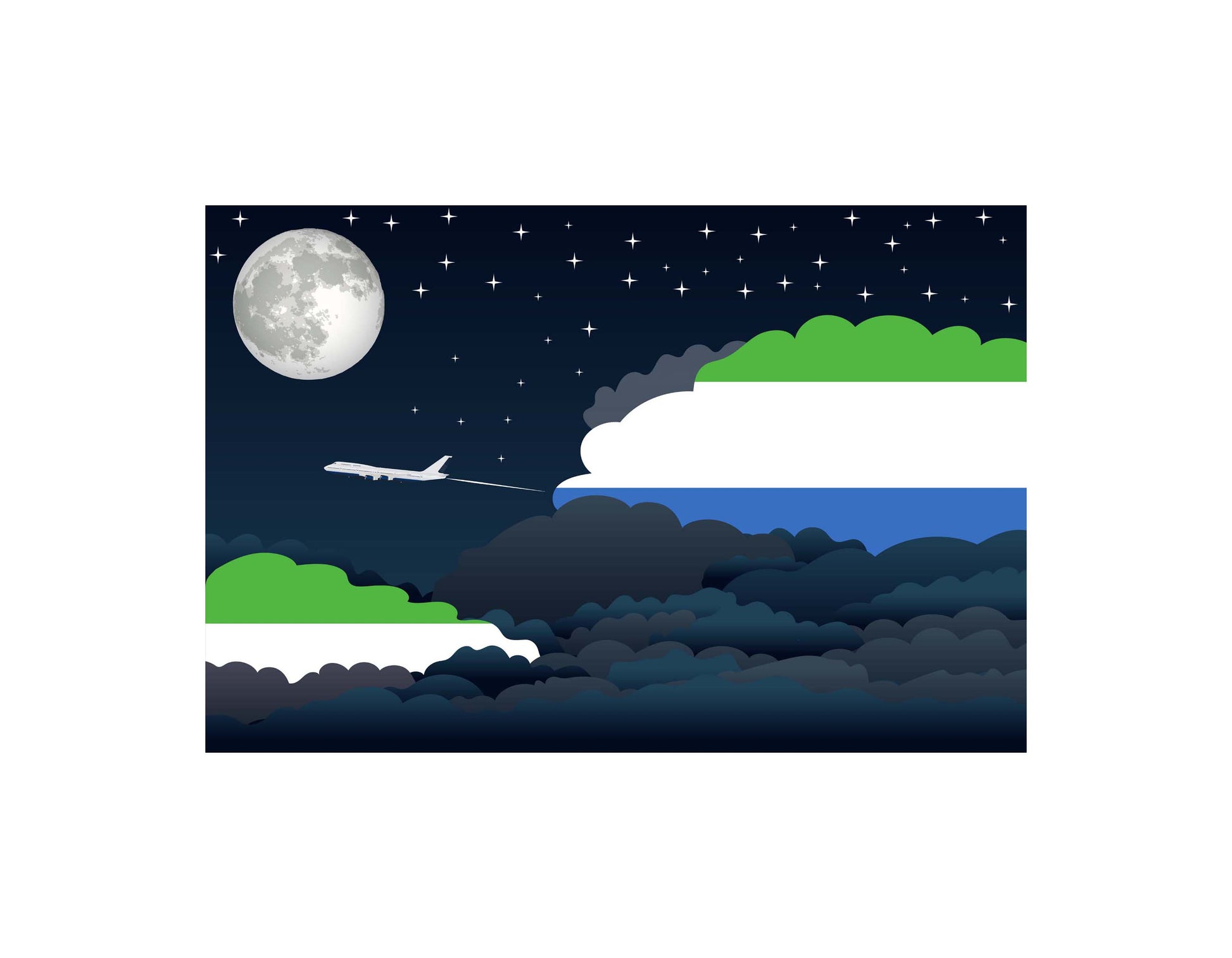 Sierra Leone Night Clouds Canvas Print Framed