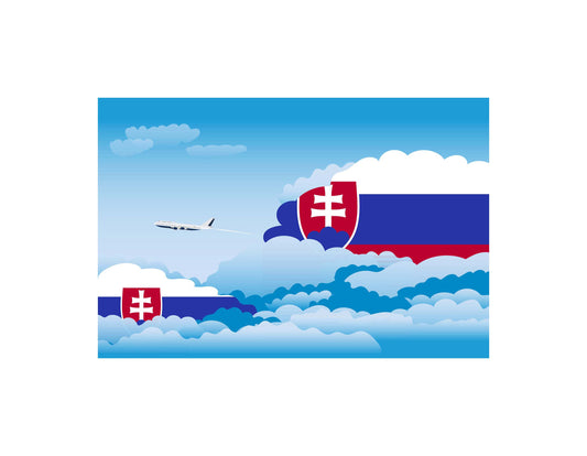 Slovakia Day Clouds Canvas Print Framed