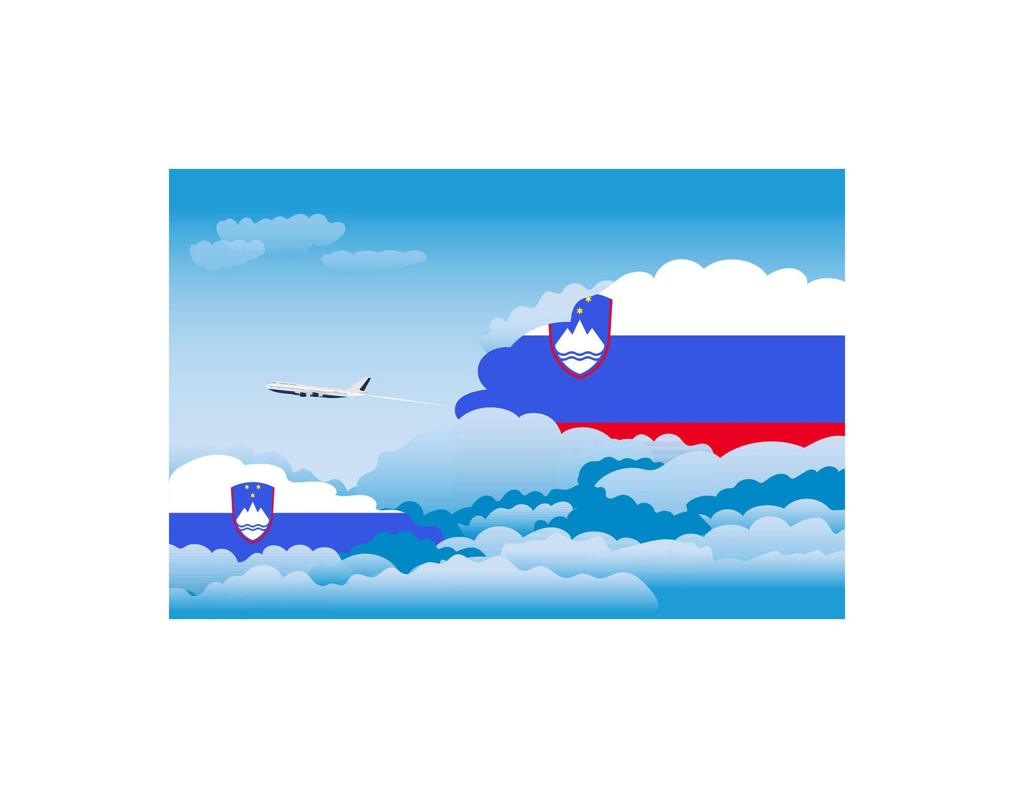 Slovenia Day Clouds Canvas Print Framed