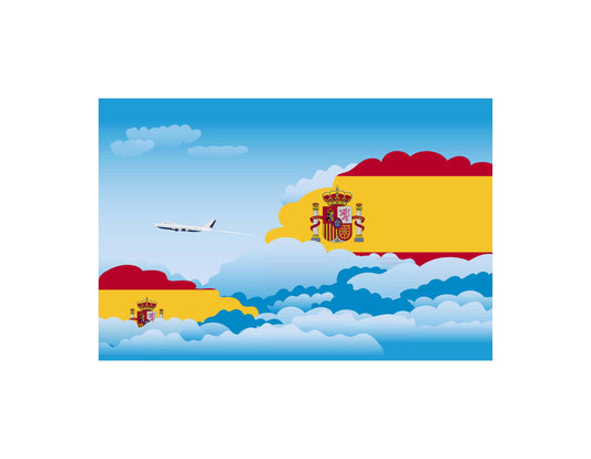 Spain Day Clouds Canvas Print Framed