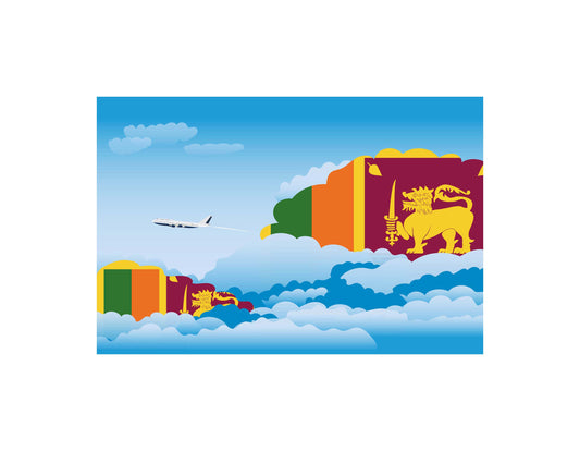 Sri Lanka Day Clouds Canvas Print Framed