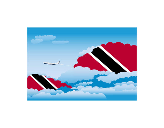 Trinidad and Tobago Day Clouds Canvas Print Framed